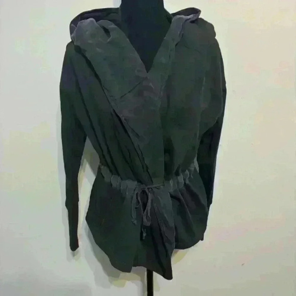 Young Fabulous & Broke Black Hooded Drawstring Cardigan